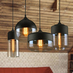 Modern Nordic Glass Pendant Light — Glass Shade Hanging Lamp for Kitchen Island