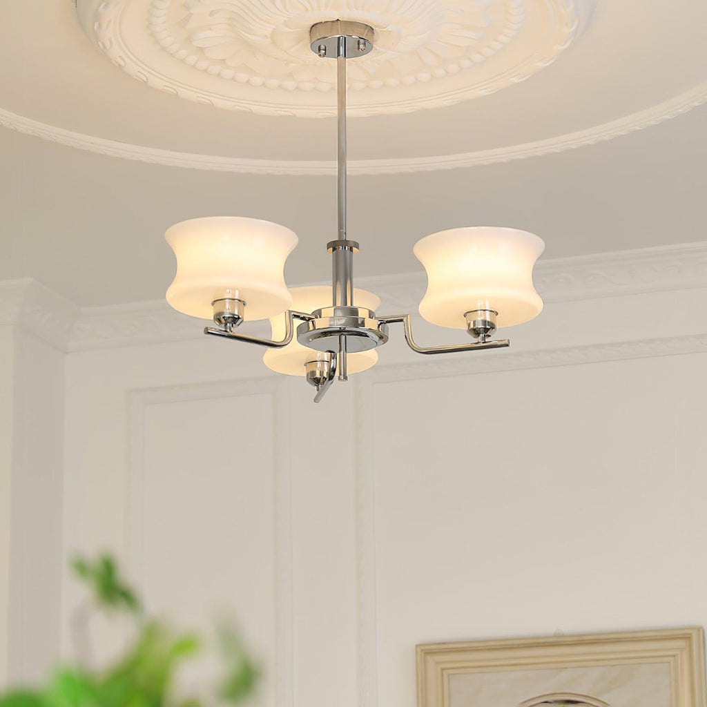 Belue Chandelier — Vintage Gold Glass Globe Ceiling Light for Dining Room