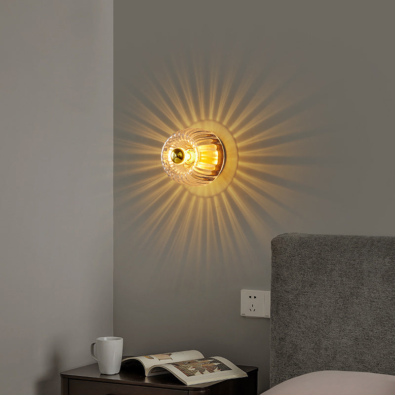 Glass Sun Flush Mount Ceiling Light and Wall Sconce