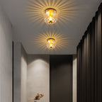 Glass Sun Flush Mount Ceiling Light and Wall Sconce