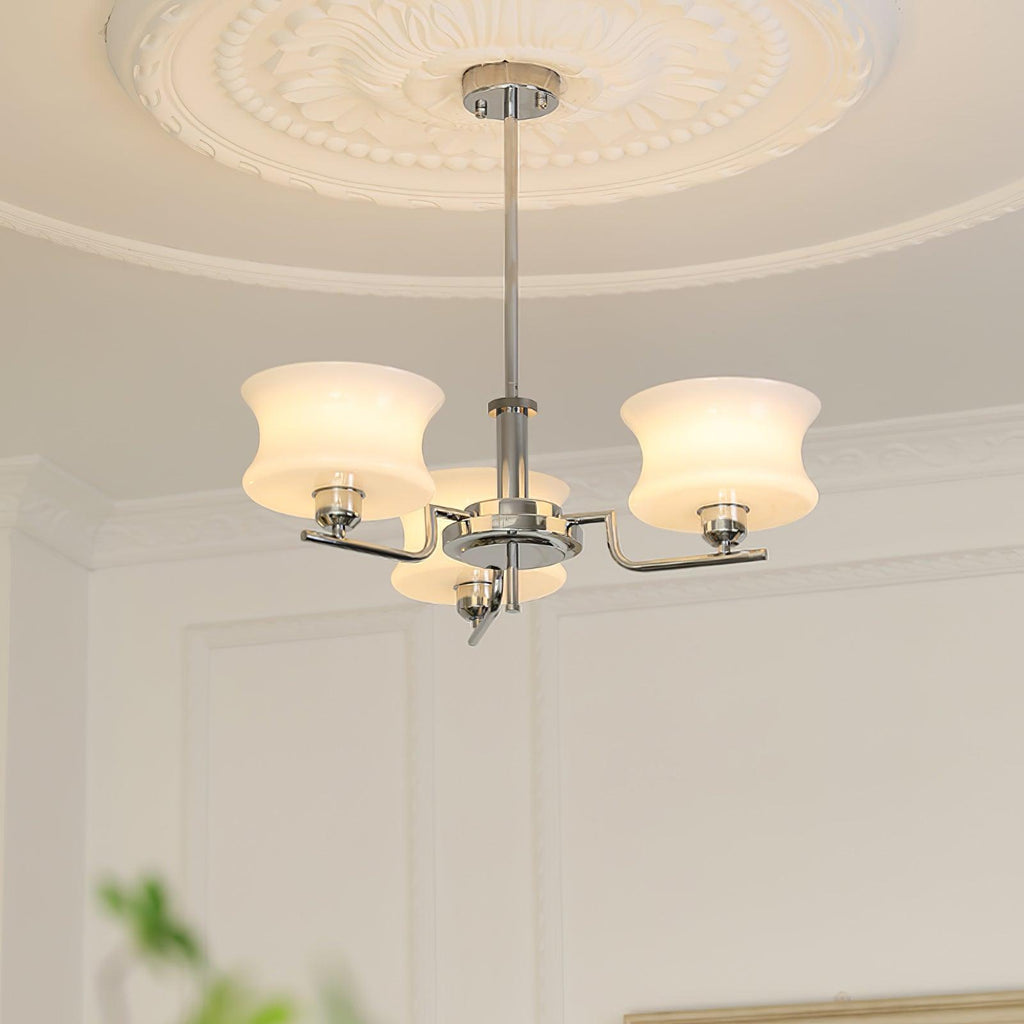 Belue Chandelier — Vintage Gold Glass Globe Ceiling Light for Dining Room