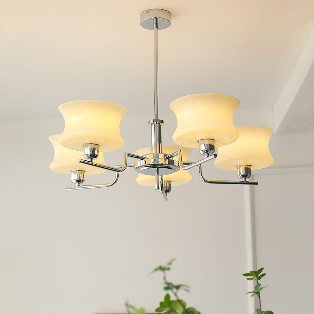 Belue Chandelier — Vintage Gold Glass Globe Ceiling Light for Dining Room