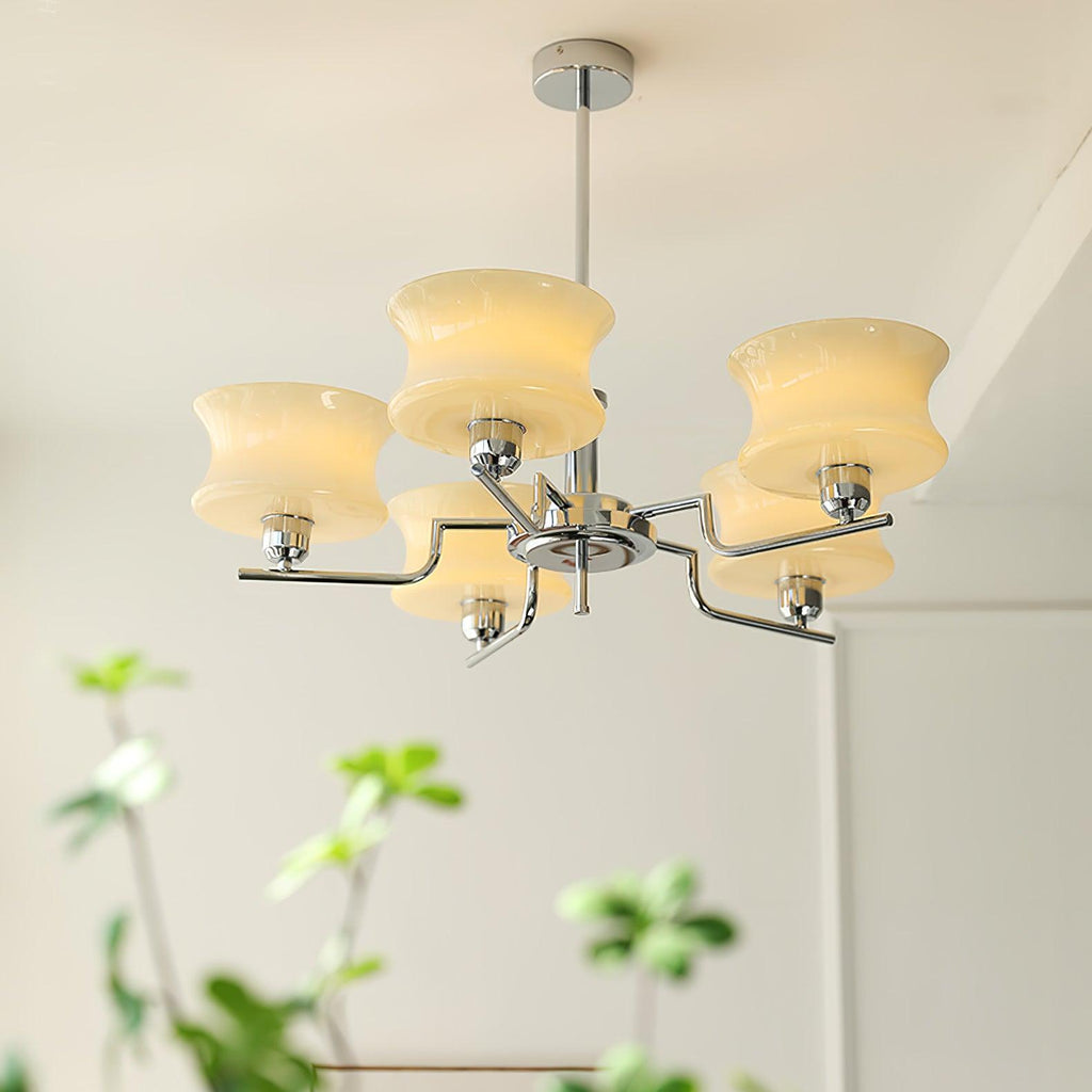 Belue Chandelier — Vintage Gold Glass Globe Ceiling Light for Dining Room