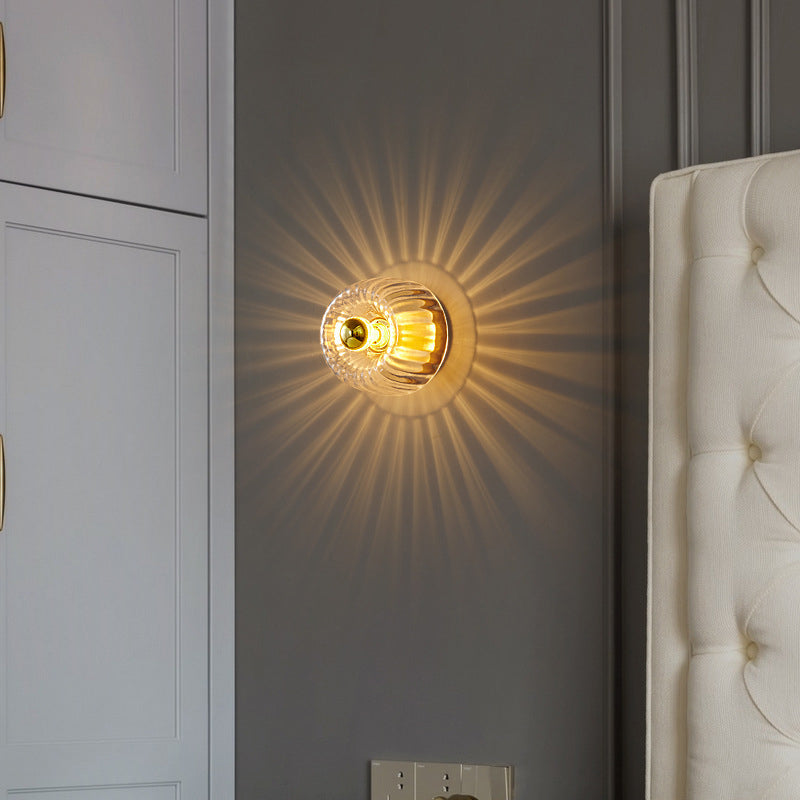 Glass Sun Flush Mount Ceiling Light and Wall Sconce