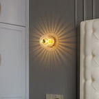 Glass Sun Flush Mount Ceiling Light and Wall Sconce