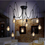 Warmly Modern Spider Chandelier — Adjustable Multi-Cable Pendant Light for Dining Room
