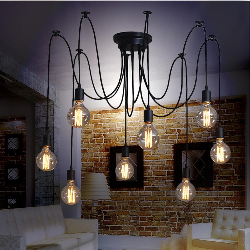 Warmly Modern Spider Chandelier — Adjustable Multi-Cable Pendant Light for Dining Room