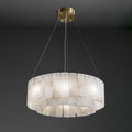 Rock Alabaster Chandelier — Natural Stone Statement Light for High Ceilings