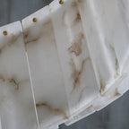 Rock Alabaster Chandelier — Natural Stone Statement Light for High Ceilings