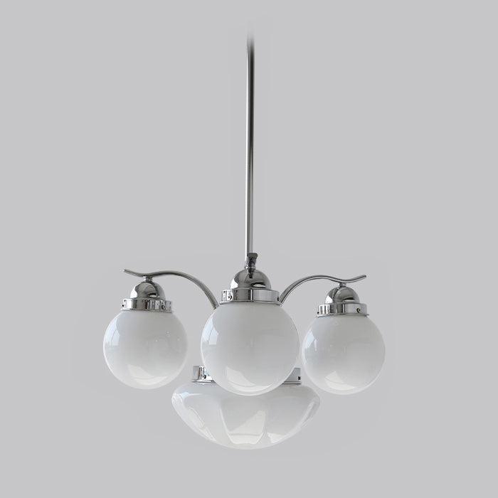 Ryttenberg Chandelier — Retro Glass Globe Ceiling Light for Dining Room