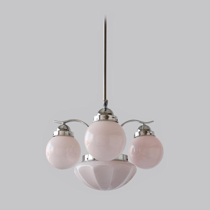 Ryttenberg Chandelier — Retro Glass Globe Ceiling Light for Dining Room