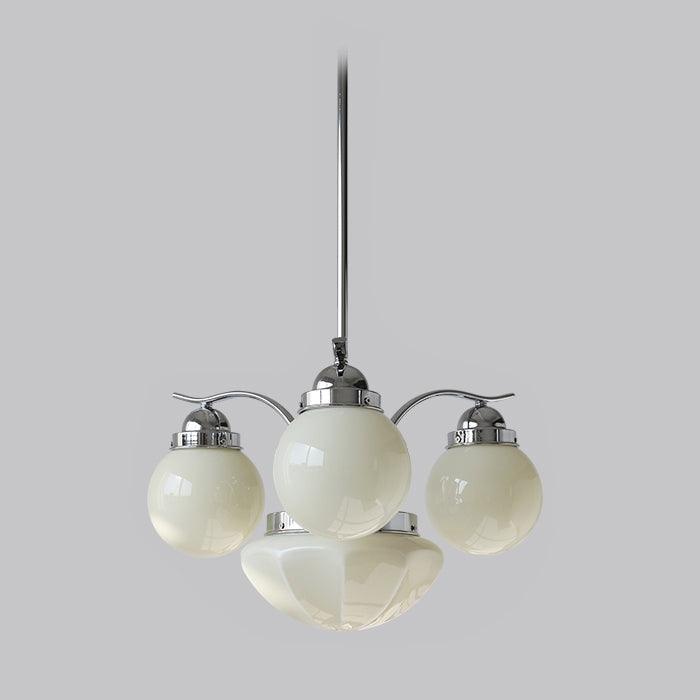 Ryttenberg Chandelier — Retro Glass Globe Ceiling Light for Dining Room