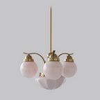 Ryttenberg Chandelier — Retro Glass Globe Ceiling Light for Dining Room