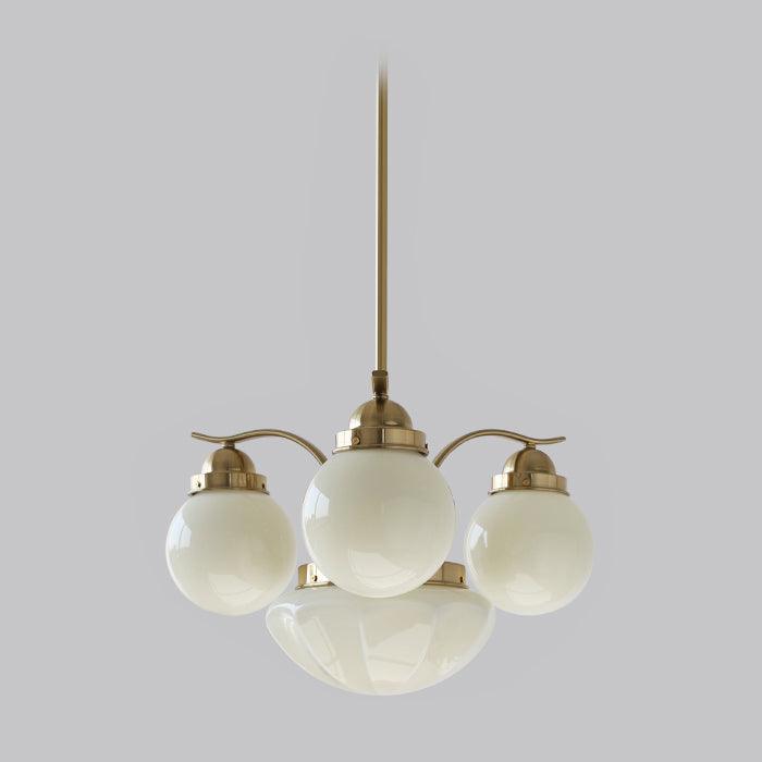 Ryttenberg Chandelier — Retro Glass Globe Ceiling Light for Dining Room