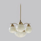 Ryttenberg Chandelier — Retro Glass Globe Ceiling Light for Dining Room