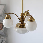 Ryttenberg Chandelier — Retro Glass Globe Ceiling Light for Dining Room