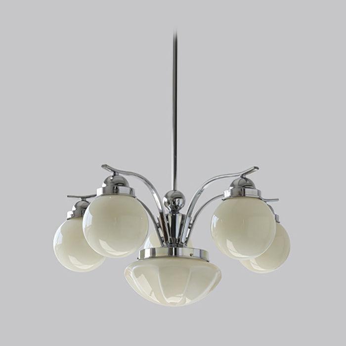 Ryttenberg Chandelier — Retro Glass Globe Ceiling Light for Dining Room