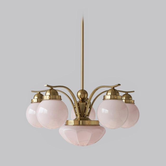 Ryttenberg Chandelier — Retro Glass Globe Ceiling Light for Dining Room