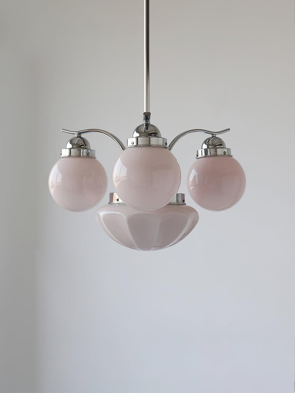 Ryttenberg Chandelier — Retro Glass Globe Ceiling Light for Dining Room