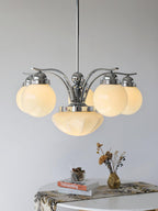 Ryttenberg Chandelier — Retro Glass Globe Ceiling Light for Dining Room