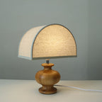 Wabi-Sabi Solid Wood Table Lamp for Bedroom