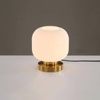 Striped Glass Table Lamp for Bedroom