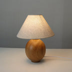 Wabi-Sabi Solid Wood Table Lamp for Bedroom