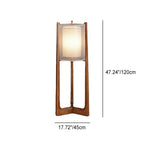 Japanese Wood Column Floor Lamp