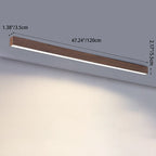 Wood Grain LED Flush Mount Ceiling Light for Living Room
