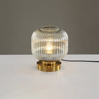 Striped Glass Table Lamp for Bedroom