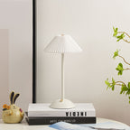 Pleated Bedside Table Lamp for Bedroom
