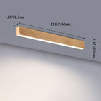 Wood Grain LED Flush Mount Ceiling Light for Living Room