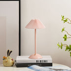 Pleated Bedside Table Lamp for Bedroom