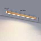 Wood Grain LED Flush Mount Ceiling Light for Living Room