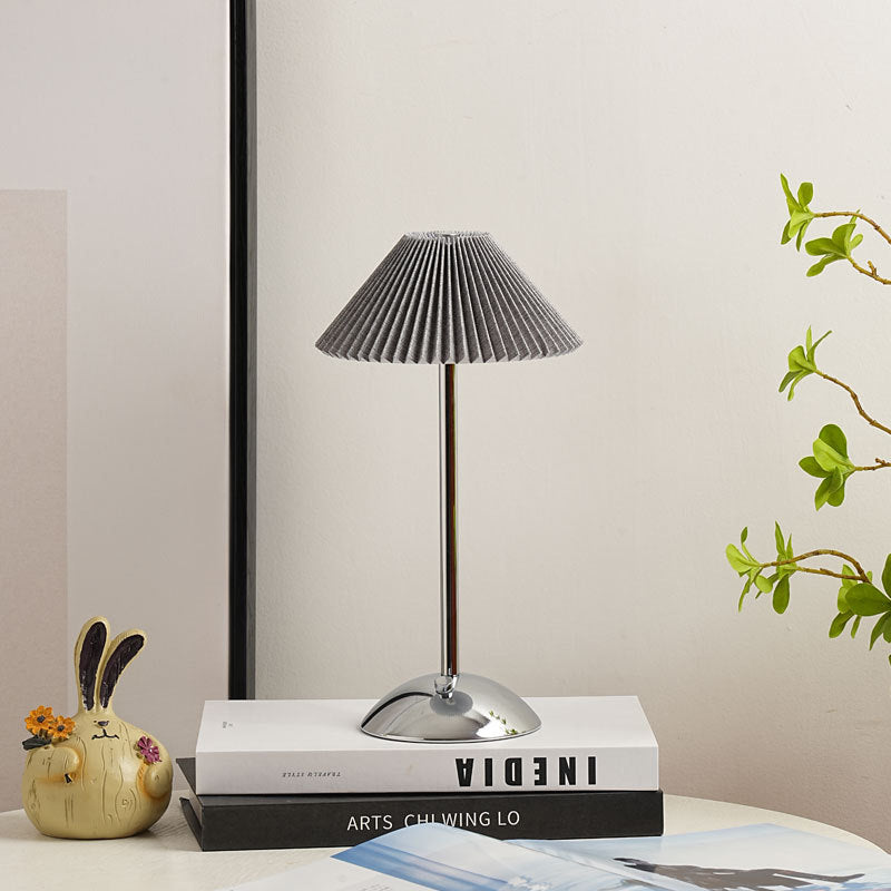 Pleated Bedside Table Lamp for Bedroom