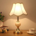 Vintage Floral Glass Table Lamp