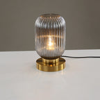 Striped Glass Table Lamp for Bedroom