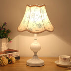 Vintage Floral Glass Table Lamp