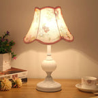 Vintage Floral Glass Table Lamp