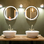 Solstice Round LED Bathroom Vanity Mirror for bathroom vanity | Halvern