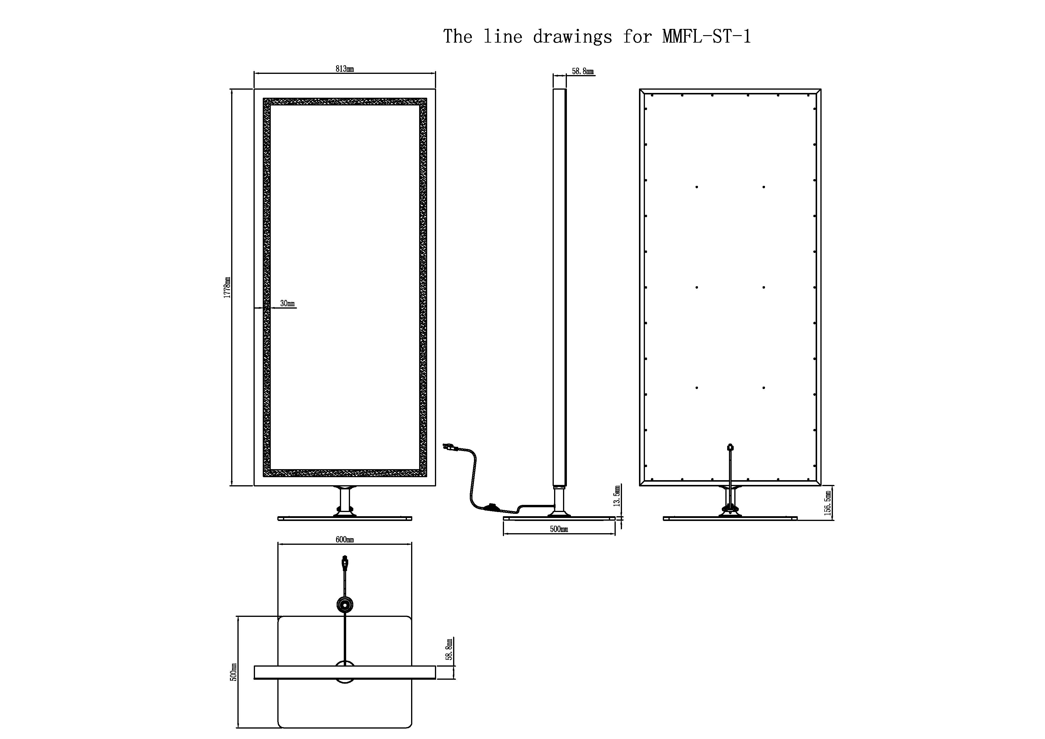 Nova Standing Full-Length LED Vanity Mirror for bedroom | Halvern