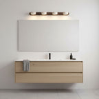Travertine Duo Wall Light — Natural Stone & Wood Wall Sconce for Bedroom