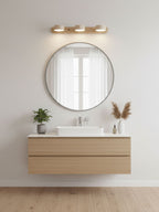 Travertine Duo Wall Light — Natural Stone & Wood Wall Sconce for Bedroom