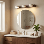 Travertine Duo Wall Light — Natural Stone & Wood Wall Sconce for Bedroom