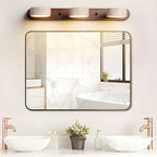 Travertine Duo Wall Light — Natural Stone & Wood Wall Sconce for Bedroom