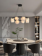 Trinidad Alabaster Chandelier — Gypsum Alabaster Ceiling Light for Living Room