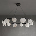 Trinidad Alabaster Chandelier — Gypsum Alabaster Ceiling Light for Living Room