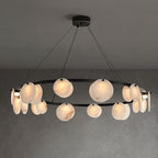 Trinidad Alabaster Chandelier — Gypsum Alabaster Ceiling Light for Living Room
