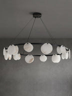 Trinidad Alabaster Chandelier — Gypsum Alabaster Ceiling Light for Living Room