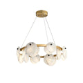 Trinidad Alabaster Chandelier — Gypsum Alabaster Ceiling Light for Living Room